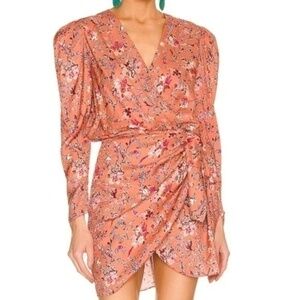 Isabel Marent. Long Sleeve Silk Baikal Mini‎ Dress.